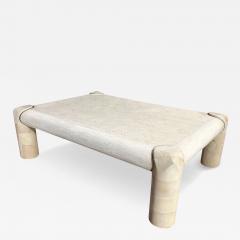 Karl Springer Tessellated Bone and Goatskin Coffee Table 1970 - 3960755