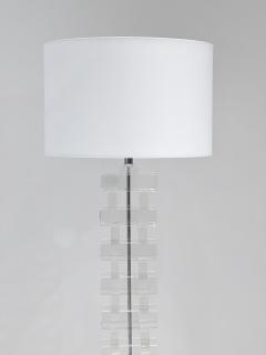 Karl Springer VINTAGE STACKED LUCITE FLOOR LAMP - 3229225