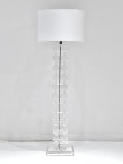 Karl Springer VINTAGE STACKED LUCITE FLOOR LAMP - 3229228