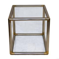 Karl Springer Vintage Chrome and Brass End Table in the Style of Karl Springer - 3000638