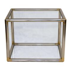 Karl Springer Vintage Chrome and Brass End Table in the Style of Karl Springer - 3000639