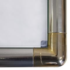Karl Springer Vintage Chrome and Brass End Table in the Style of Karl Springer - 3000642