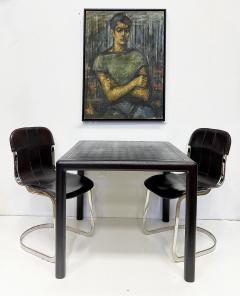 Karl Springer Vintage Karl Springer Reptile Embossed Leather Game Table - 4506771