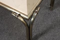 Karl Springer Vintage Karl Springer Style Parchment Wrapped Trunk Box on Nickel Plated Base - 4794481