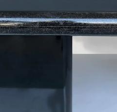 Karl Springer Vintage Springer Style Granite Dining Table with Bronze Banded Base - 3509654