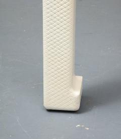 Karl Springer White Parsons Desk with Embossed Leather Shagreen by Karl Springer - 3214151