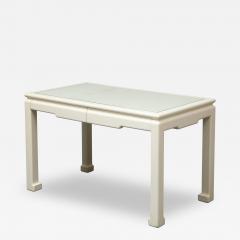 Karl Springer White Parsons Desk with Embossed Leather Shagreen by Karl Springer - 3215820