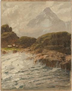 Karl Theodor Boehme Karl Theodor Boehme German b 1866 d 1939 Scenic Cliffs painting - 2130862