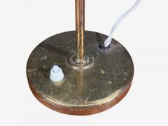 Karlskrona Lampfabrik Table Lamp Brass Josef Frank Fabric Sweden 1940s - 4474724