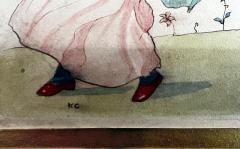 Kate Greenaway Procession Four girls with flowers English Female Illustrator 1890 - 3472815