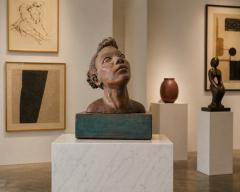 Katherine Kadell Clay Bust Sculpture Female Portrait Los Angeles Modern Art - 4727243