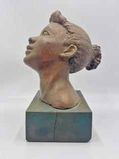 Katherine Kadell Clay Bust Sculpture Female Portrait Los Angeles Modern Art - 4727246