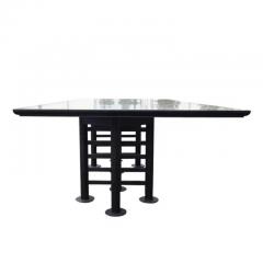 Katherine McCoy 8 ft Marble Ebonized Wood Table by Michael Katherine McCoy Cranbrook - 3870596