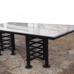 Katherine McCoy 8 ft Marble Ebonized Wood Table by Michael Katherine McCoy Cranbrook - 3870681