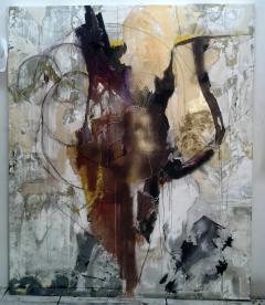 Kathi Robinson Frank Au79 Modern Abstract Mixed Media 72 x 60 Painting By Kathi Robinson Frank - 769092