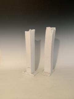 Kato Tsubusa Pair of Contemporary Porcelain Vases With Celadon Glaze by Kato Tsubusa - 1918287