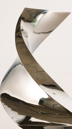 Katz Studio Cubus Spiralis Mirror Polished Stainless Steel Sculpture by Katz Studio - 4747358