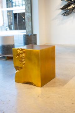 Katz Studio Erosia Side Table Cube by Katz Studio Contemporary Sculptural Side Table - 4742554