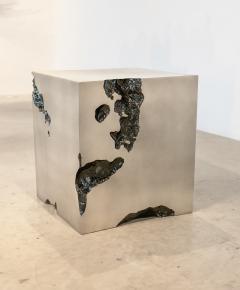Katz Studio Erosia Side Table Cube by Katz Studio Contemporary Sculptural Side Table - 4742556