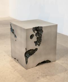 Katz Studio Erosia Side Table Cube by Katz Studio Contemporary Sculptural Side Table - 4742571