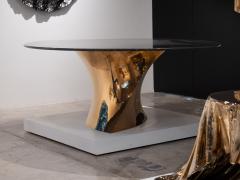 Katz Studio Geometra Sculptural Dining Table in Bronze or Stainless Steel with Custom Top - 4748012