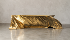 Katz Studio Levitaz Tornado Coffee Table Cast and Polished Bronze Sculptural Coffee Table - 4751944