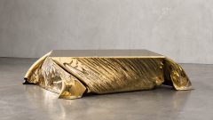 Katz Studio Levitaz Tornado Coffee Table Cast and Polished Bronze Sculptural Coffee Table - 4751949