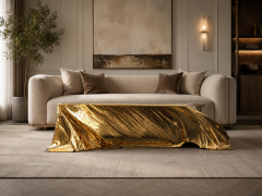 Katz Studio Levitaz Tornado Coffee Table Cast and Polished Bronze Sculptural Coffee Table - 4751957