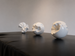 Katz Studio Sphera Contemporary Set of Three Sculptural Spheres by Katz Studio - 4747383