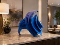 Katz Studio Spiral Bowl Abstract Sculptural Bowl by Katz Studio - 4748216