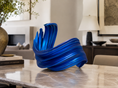 Katz Studio Spiral Bowl Abstract Sculptural Bowl by Katz Studio - 4748217