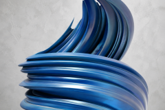 Katz Studio Spiral Bowl Abstract Sculptural Bowl by Katz Studio - 4748220