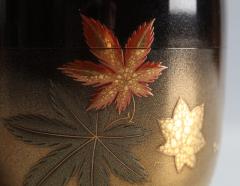 Kawabata Kinsa VI Tea Caddy with Maple Leaves in Stream circa 2000 - 3968069