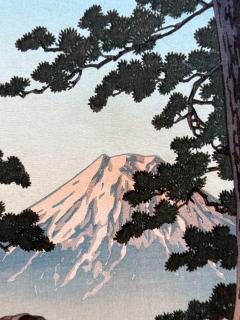 Kawase Hasui Japanese Woodblock Print Evening at Tago Bay by Kawase Hasui - 4304790