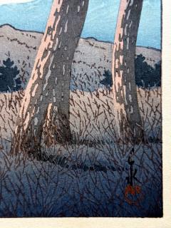 Kawase Hasui Japanese Woodblock Print Evening at Tago Bay by Kawase Hasui - 4304792
