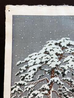 Kawase Hasui Prewar Edition Japanese Woodblock Print Honmon ji Temple Ikegami Kawase Hasui - 4291680