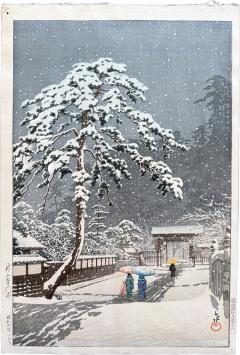 Kawase Hasui Prewar Edition Japanese Woodblock Print Honmon ji Temple Ikegami Kawase Hasui - 4297237