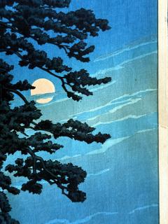 Kawase Hasui Rare First Edition Japanese Woodblock Print Moon at Magome Kawase Hasui - 4235839