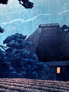 Kawase Hasui Rare First Edition Japanese Woodblock Print Moon at Magome Kawase Hasui - 4235841