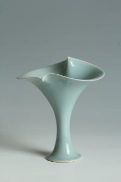 Kawase Shinobu Celadon Flower Vase 1990s - 3913381