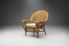 Kay Fisker Kay Fisker Canton Rattan Lounge Chair for Robert Wengler Denmark 1950s - 1844563