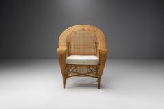 Kay Fisker Kay Fisker Canton Rattan Lounge Chair for Robert Wengler Denmark 1950s - 1844565