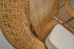 Kay Fisker Kay Fisker Canton Rattan Lounge Chair for Robert Wengler Denmark 1950s - 1844572
