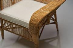 Kay Fisker Kay Fisker Canton Rattan Lounge Chair for Robert Wengler Denmark 1950s - 1844573