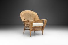 Kay Fisker Kay Fisker Canton Woven Wicker Lounge Chair for Robert Wengler Denmark 1950s - 2475085