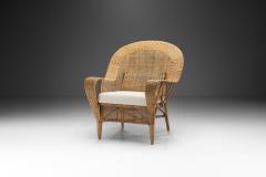 Kay Fisker Kay Fisker Canton Woven Wicker Lounge Chair for Robert Wengler Denmark 1950s - 2475086