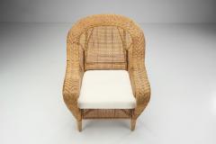 Kay Fisker Kay Fisker Canton Woven Wicker Lounge Chair for Robert Wengler Denmark 1950s - 2475089