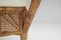 Kay Fisker Kay Fisker Canton Woven Wicker Lounge Chair for Robert Wengler Denmark 1950s - 2475094