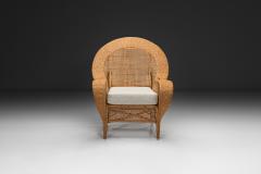 Kay Fisker Rattan Canton Chair by Kay Fisker for Robert Wengler Denmark ca 1960s - 4685085