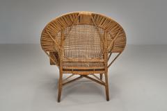 Kay Fisker Rattan Canton Chair by Kay Fisker for Robert Wengler Denmark ca 1960s - 4685088